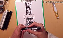 Hey, Check This Hot Sexy Girl Drawn in Latex with Markers