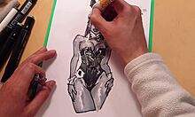 Hey, Check This Hot Sexy Girl Drawn in Latex with Markers