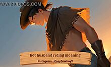 Hot Husband Riding And Moaning With Intense Orgasm