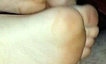 I'm Amazed by This Homemade Bare Footjob Ending with a Huge Cumshot