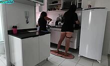 i visitd my friend and fuckd the hot brazilian without condom