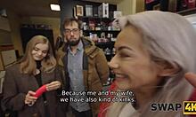 Ей, Swap4k Veronica Leal съблазнява млада 18+ бисексуална мацка докато гаджето гледа куколд стил 😏