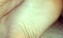 I'm Amazed by This Homemade Bare Footjob Ending with a Huge Cumshot