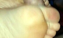I'm Amazed by This Homemade Bare Footjob Ending with a Huge Cumshot