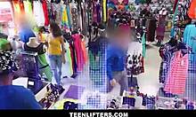 hey, small tits brunette teen made a fuck deal with mall cop 😏