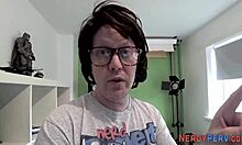 Wow, British Slut Sucking Nerd Cock Hard!