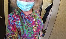 I came to visit my girlfriend, and she pounded me with a strapon, milf shaking her big butt doggystyle.