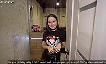 Gifted My Girlfriend a Girl for Birthday Threesome Fun