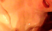 Submissive slut drinks piss in the shower