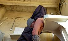 Check this hot wife and neighbor licking in washing machine room! Multiple orgasms hit hard.