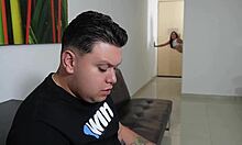 Chica Gets Fucked By Plumber While Husband Watches Soccer - Part 2!