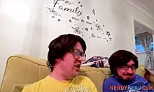 Wow, British Slut Sucking Nerd Cock Hard!