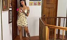 Blackmailed into fucking, I play with her tight shaved pussy while she talks dirty. Don’t mess with me or my vibrator!