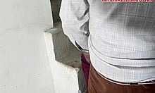 I slapped my girlfriend's pussy on teddy day through her panty hole and cummed on her ass.