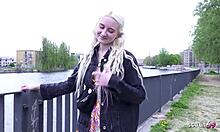 german scout picks up skinny blonde teen daruma rai for a casting fuck in berlin