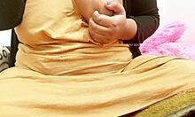 My Aunt Seductively Playing With Her Boobs