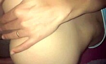 Latina gives blowjob on lover's ass