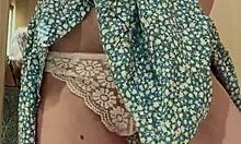 i got caught playin with my plump pussy in a cute dress