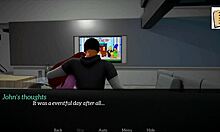 Emotional family game turns into passionate encounter.