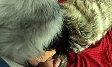 yo, check this latina milfycalla jerking off in fur coat and heels!