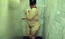 taking a steamy shower, waiting for some cock