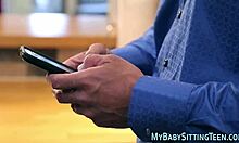 Tiny Babysitter Gets Cum All Over Her Face