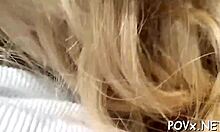 My shaved pussy gets pounded by his erected cock