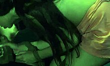 She sucks cock outdoors in bondage, glasses make guys wild