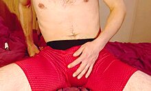 Milking his thick cock hard after work feels so good! 🥵