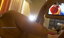 my girlfriend’s bestie, that curvy latina, cums hard while getting drilled doggystyle, her big ass bouncing on a stiff cock, damn she’s hot