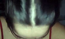 Novinha Debra Prado performs deep blowjob under night