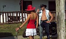 Biker dude, I'm banging this curly country girl's ass! Teen 18+ sucks after.