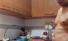 eating my mother-in-law's wet pussy in the kitchen