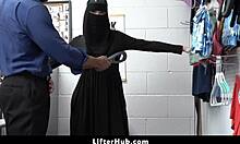 Officer Punishes Hijab Shoplifter Teen 18+ In Garage