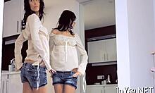 look at this elegant teen banging with dildo!