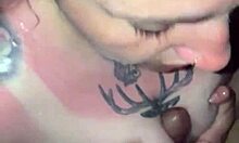 Sunburn and deepthroat blowjob with girlfriend