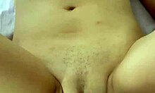 Oh! That Tight Pussy Got a HUGE CUMSHOT on Her Belly!