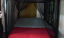 Housewife explores double penetration using toys in a softcore session