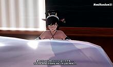 3D Хентай Шлюха Изменяет Парню с Диким Кончающимся в Аниме