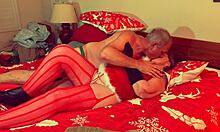 Granny Carmen’s Christmas in July with Dildo and Dick Orgasms