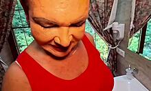 stepmom celebrating birthday with stepson in intimate way