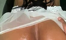 Beautiful Brunette Brunetteflower1 Gets Her Huge Ass Fucked Hard With The Help Of A Little Oil