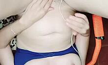 how tasty feels deep this huge cock and see how my cum squirts out