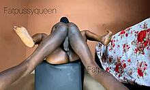 fatpussyqueengh - daddy loses control as fat ass ebony teen grinds and moans loud