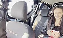 old black man offers ride home, but ends up fucking cute brunette's ass hard