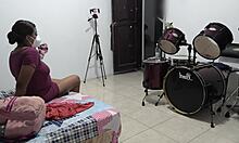 sexy housewife packs her backpack for a horny vacation to venezuela, ready for fun.