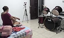 sexy housewife packs her backpack for a horny vacation to venezuela, ready for fun.