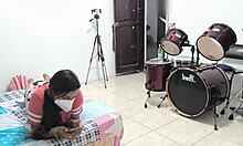 sexy housewife packs her backpack for a horny vacation to venezuela, ready for fun.