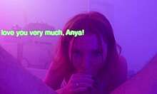 redhead cheats on boyfriend with friend outside door