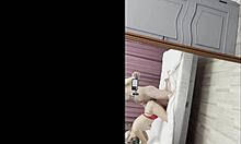 Blonde cougar feels deep pleasure deepthroating young man in POV